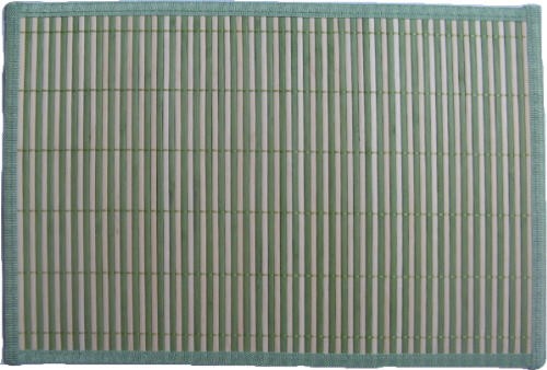 Raumtraum-Dekoshop Tischset Bambus Gr&uuml;n natur gestreift Platzset Bamboo