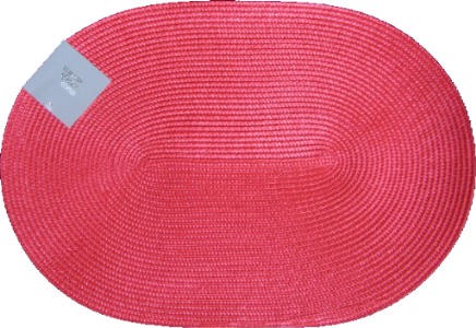 Raumtraum-Dekoshop Tischset Rot oval geflochten Platzset Platzmatte