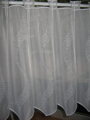 Raumtraum-Dekoshop Scheibengardine Panneaux Weiss ca. 45 cm hoch