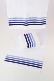 Raumtraum-Dekoshop Duschtuch Wei&szlig; Blau Miami Aquanova 70x140