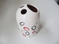 Zahnb�rstenhalter Wei� Grau Rot Keramik Picco