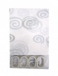 Duschvorhang Weiss Grau Vinyl 180x180 m. Ringen