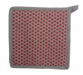 Topflappen Grau Rot Serie Sel & Poivre