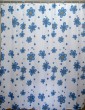 Duschvorhang Blau Blumen 180x180 textil m. Ringen