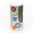 Wattepadspender Blumen mehrfarbig Porzellan Sweetness