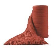 Raumtraum-Dekoshop Plaid Orange Kuscheldecke Wohndecke Volants Fransen
