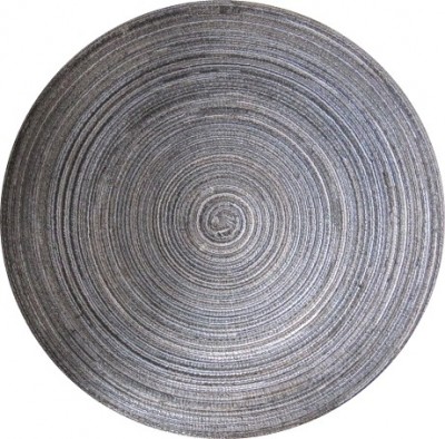 Bild Tischset Grau Anthrazit rund 38 cm geflochten