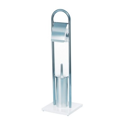 Interior WC St&auml;nder Toilettenb&uuml;rste Papierrollenhalter White