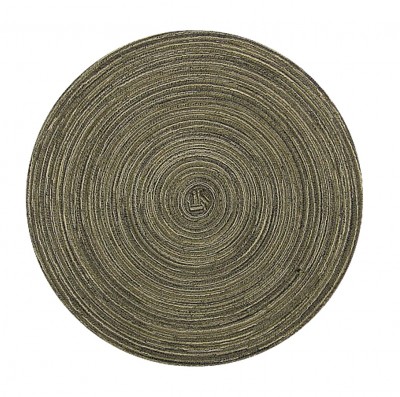 Bild Tischset Taupe Braun rund 38 cm geflochten
