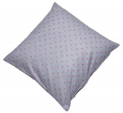 Hometex Kissenh&uuml;lle Landhaus Rosen Grau Rosa 40x40