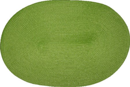 Tischset grün oval geflochten Platzset Anis Hellgrün